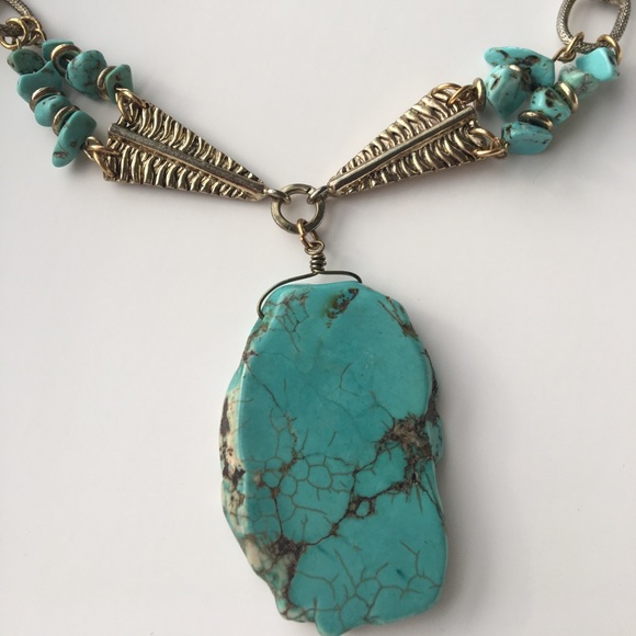 Jewelry - Turquoise chain necklace with matching bracelet